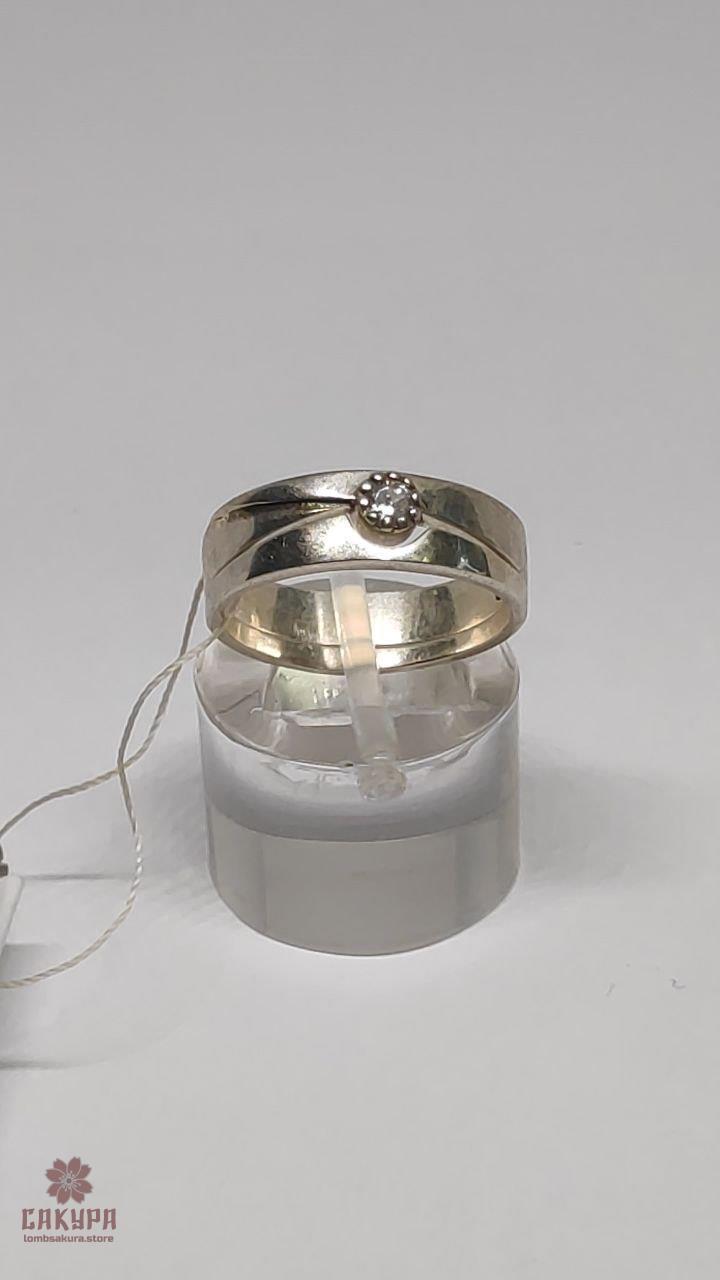 Срібне Блюдечко зі вставкою цирконій, фото 1