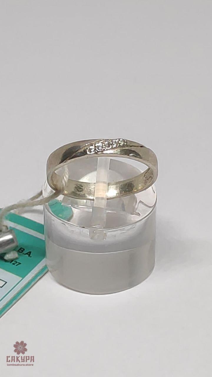 Срібна Каблучка зі вставкою цирконій, фото 1