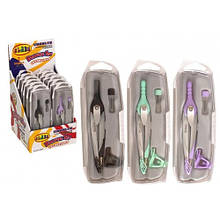 Готовальня CLASS 9042 3 предмети STRONG FIX циркуль 130мм асорті 3 кол/ (1/12)