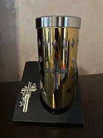 Лампадка сонячна батарея на підставці (Золота) 24см в NEW дизайні!!!