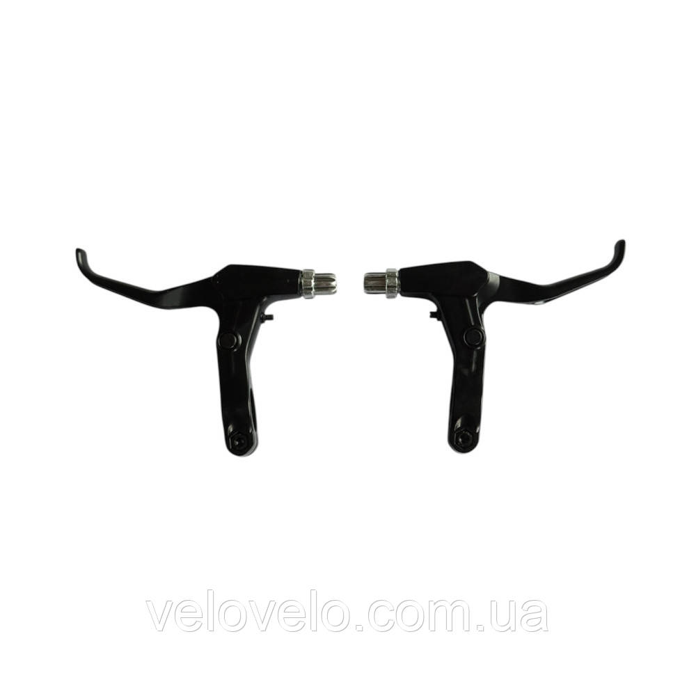 Гальмівні ручки BL-329 алюмінієві 3 пальці пара чорні
