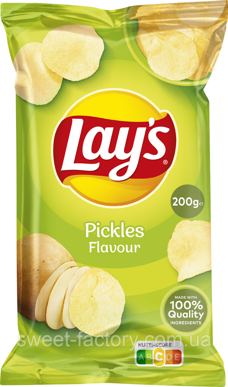 Чипси Lay's Potato Chips Pickles 200g, фото 1