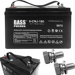 Акумулятор для ДБЖ та інвертерів VRLA AGM 12V 100Ah Bass Polska 5975