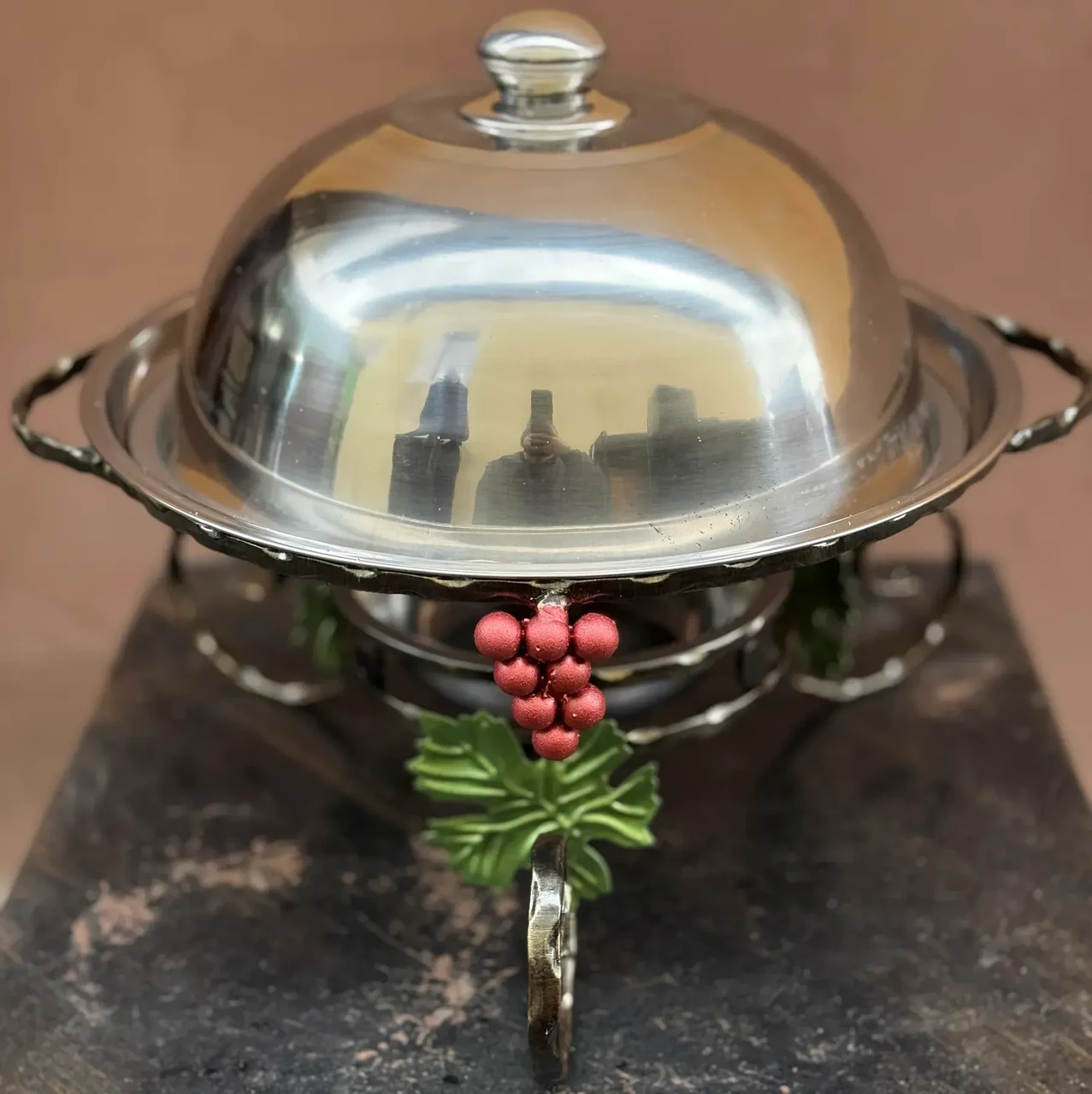 Садж для шашлику з підігрівом Люкс виноград 36см