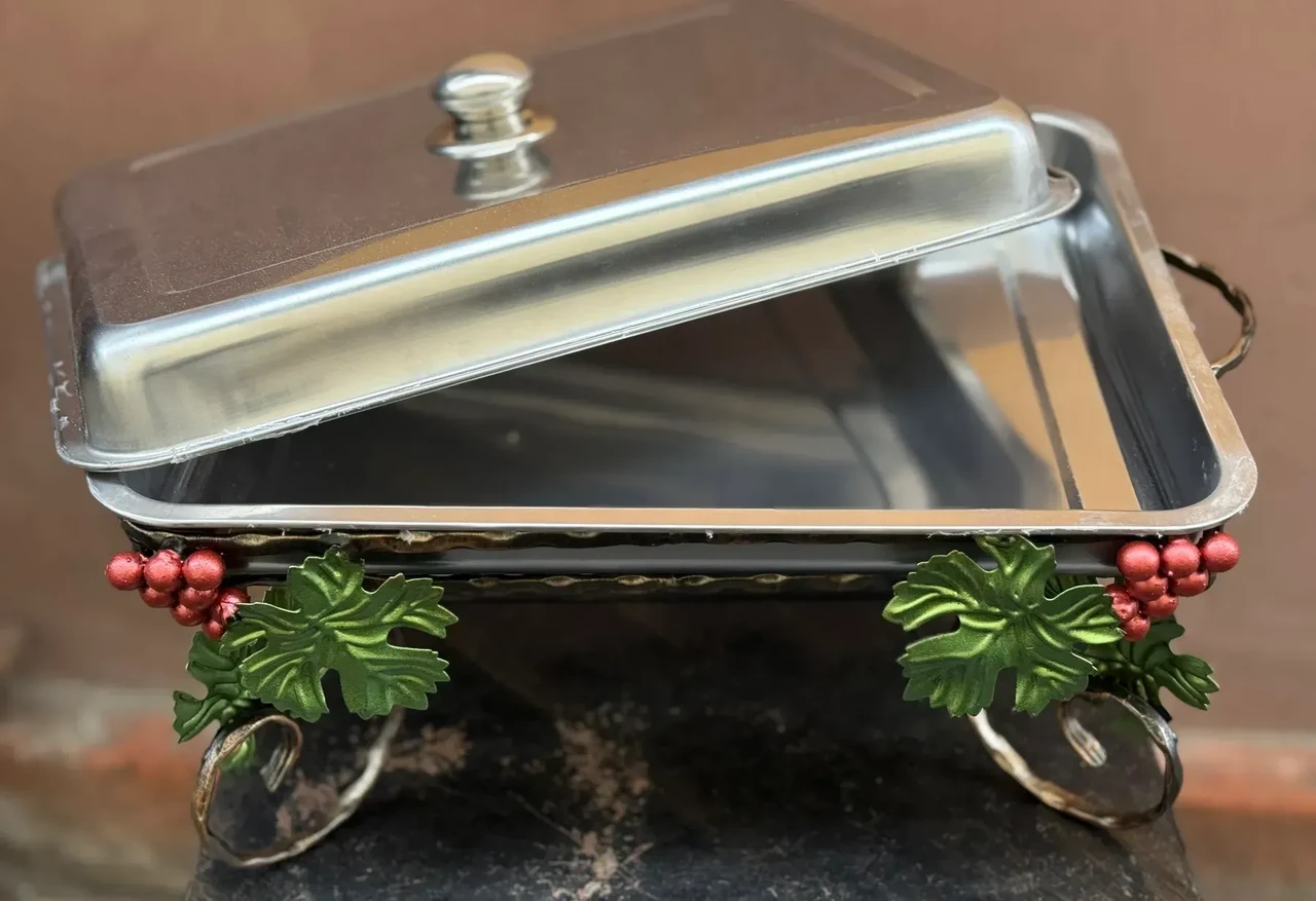 Садж для шашлику прямокутний Люкс виноград 45/35см