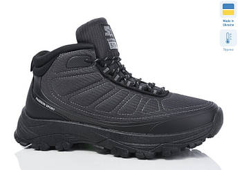 Черевики чоловічі зимові 8 пар у ящику сірого кольору 39-44