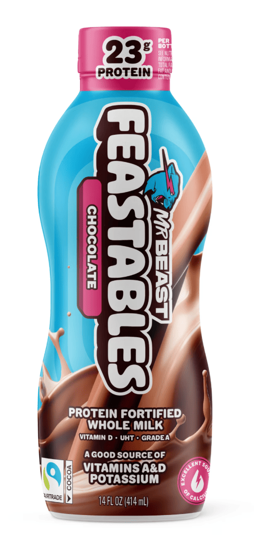 Шоколадне молоко Feastables MrBeast Protein Fortified Chocolate Milk 414мл, фото 1