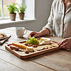 Сервірувальна дошка дерев'яна тарілка для подачі стейка шашлику м'ясних страв та нарізки 35х20 см "Аквадра", фото 2