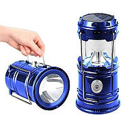 Кемпінговий ліхтар 2-в-1 з перезаряджуваною сонячною батареєю 2348