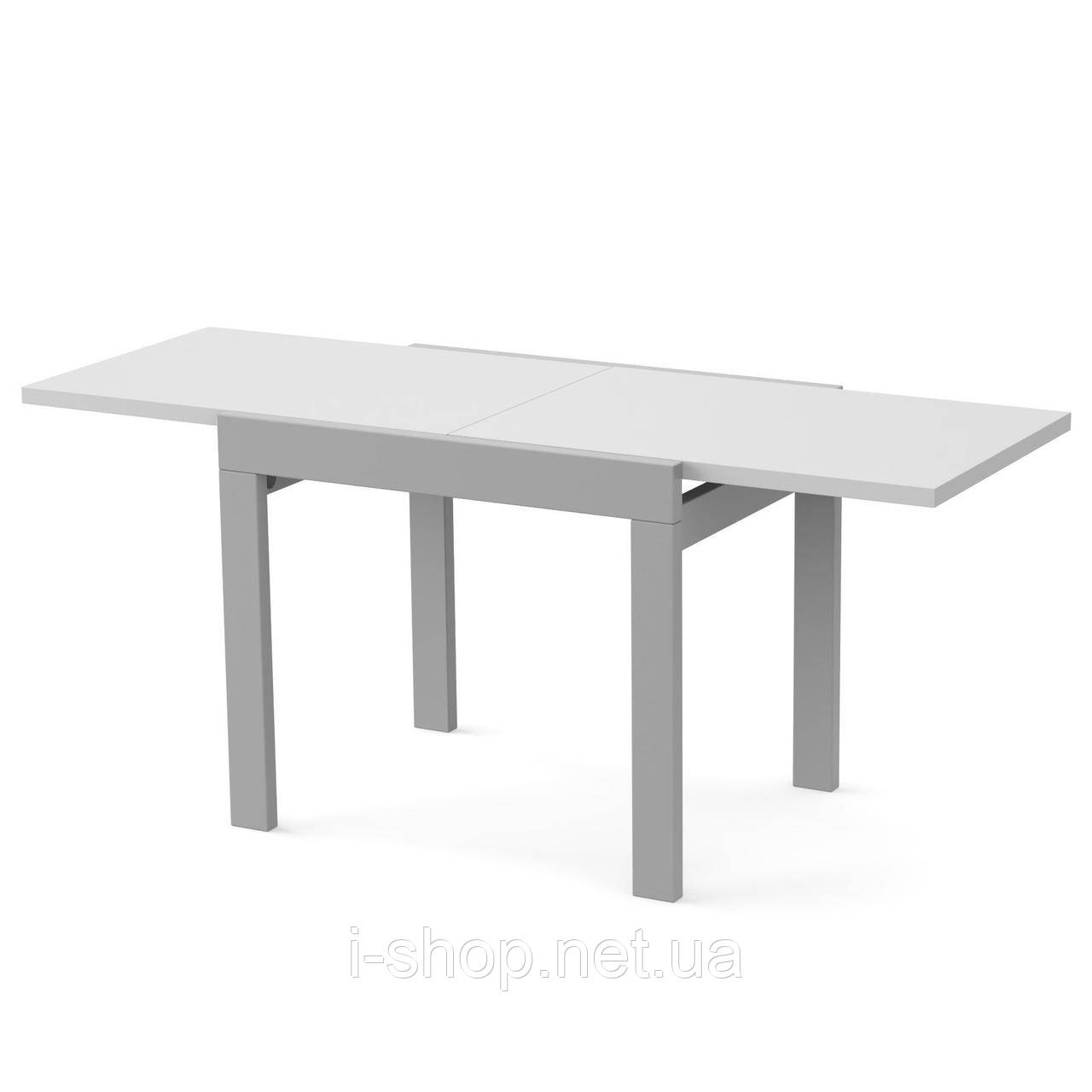 Стіл обідній розсувний Неман КОРС Білий/Сірий