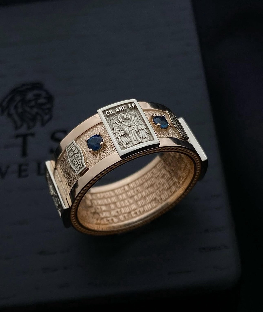 Перстінь золотий із личками, фото 1