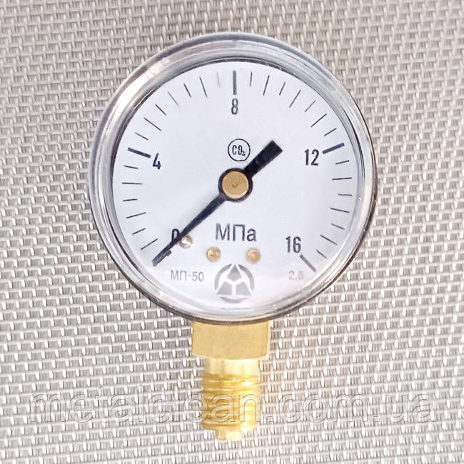 Манометр МП-50 Ø50 мм 16 МПа (СО2 вуглекислий газ), фото 1