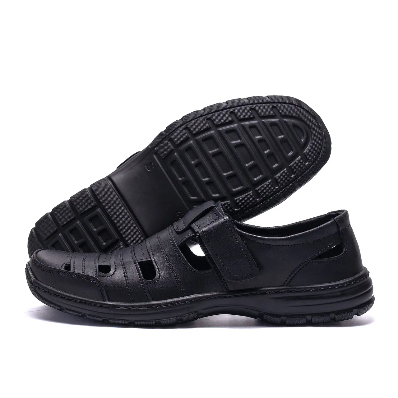 Чоловічі шкіряні літні туфлі Lara Black р. 40 43 45