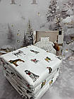 Постільна білизна з фланелі Cotton Collection полуторний розмір Party Dogs, фото 7