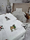 Постільна білизна з фланелі Cotton Collection полуторний розмір Party Dogs, фото 8
