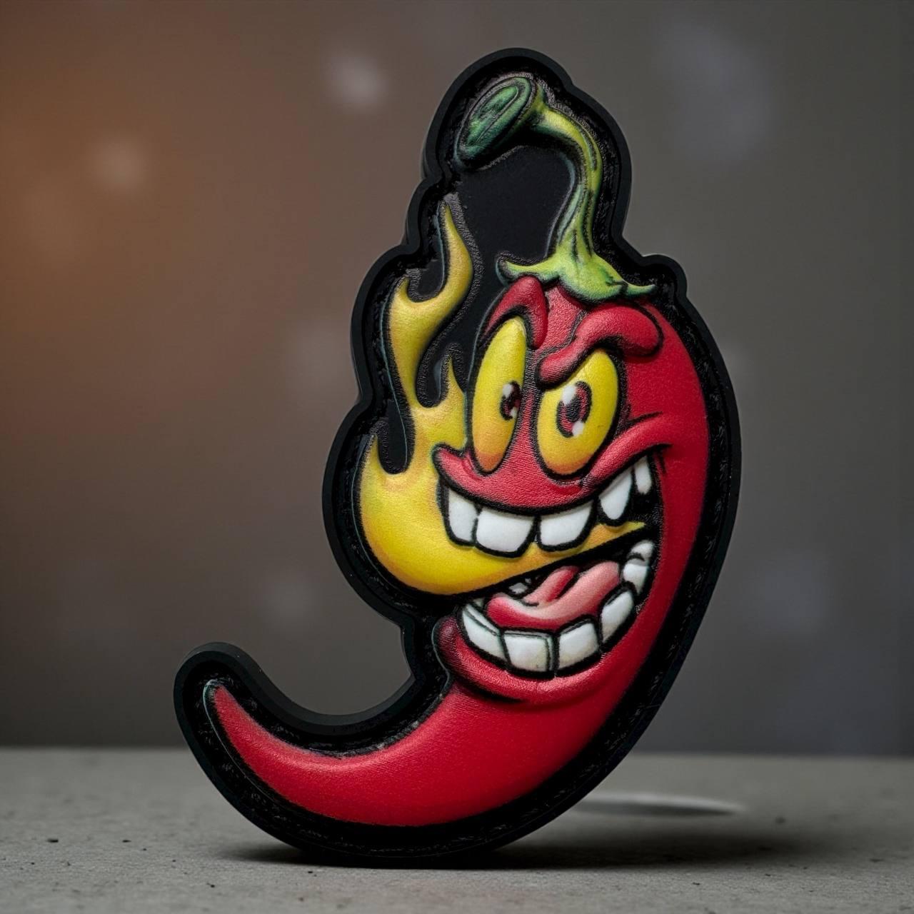 Шеврон Перець 3D ПВХ на липучці | Тактичний патч із перцем