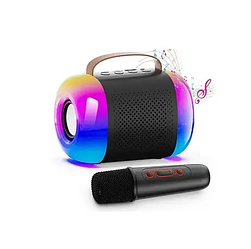 Портативна Bluetooth-колонка + 1 мікрофон (USB, SD, FM) K21 / Дитяча колонка караоке / Bluetooth колонка