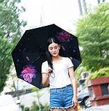 Парасолька Напівавтомат WK WT-U3 105 см Чорна, фото 2