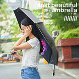 Парасолька Напівавтомат WK WT-U3 105 см Чорна, фото 4