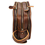 Косметичка-несесер на три відділення Tiding tid9666LC коричневий 30x17x15 см, фото 5