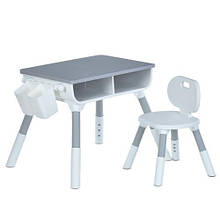 Столик ME 1204 в кор-ці, поліця, сірий 62,5-21-45см, сірий-11