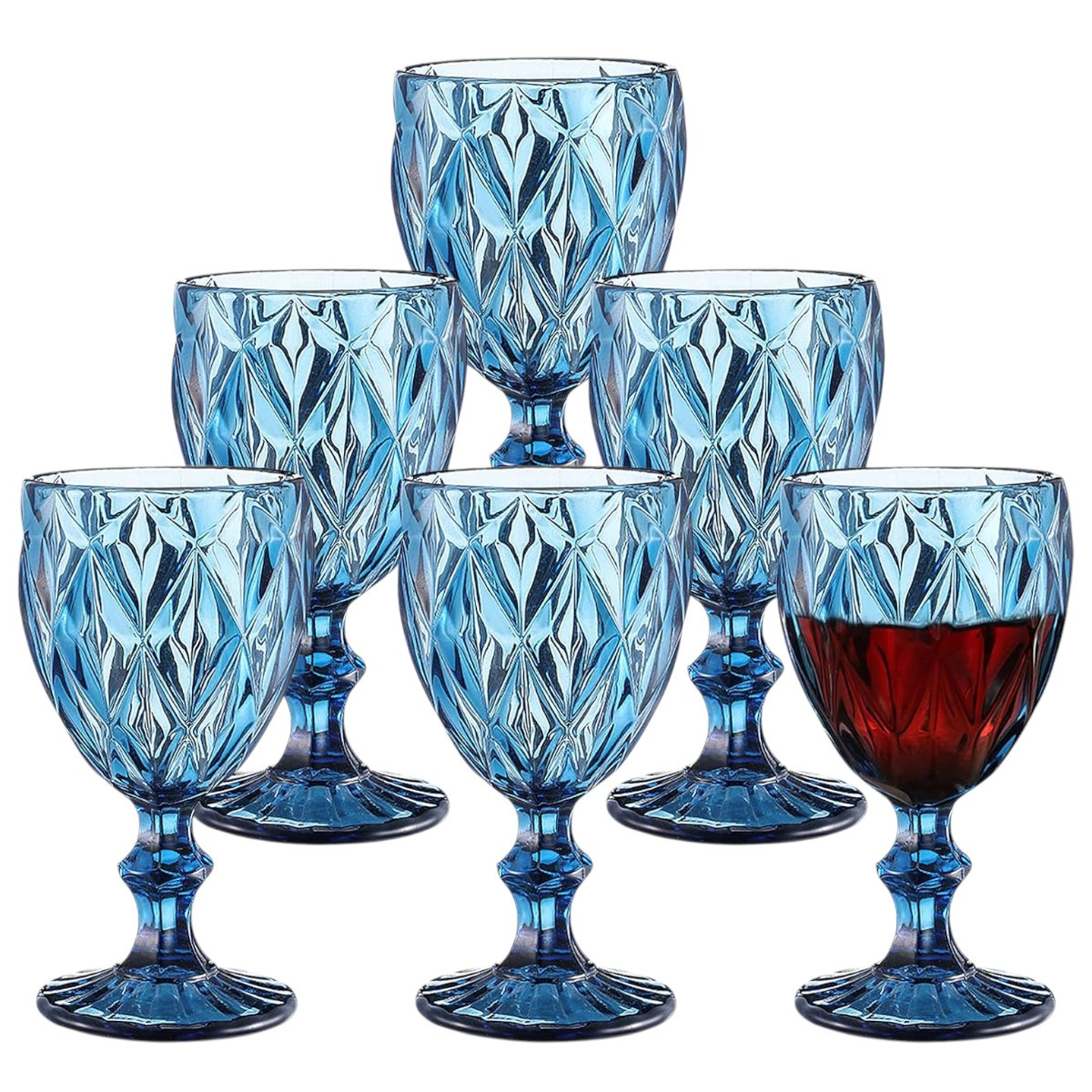 Набір фужерів для вина A-PLUS 6 шт 310 мл (9052) Blue