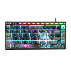 Клавіатура оптична ігрова, USB, RGB підсвічування Bloody AT75 (Cypher Ghost) - MegaLavka