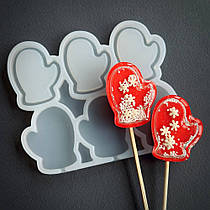 Силіконовий молд для льодяників "Рукавичка-брязкальце"