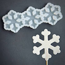 Силіконовий молд для льодяників "Сніжинка 4"