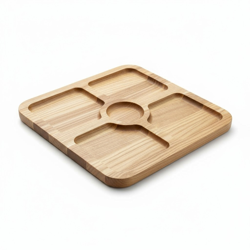 Менажниця квадрат "Приціл" ясень 240х240х20, фото 1