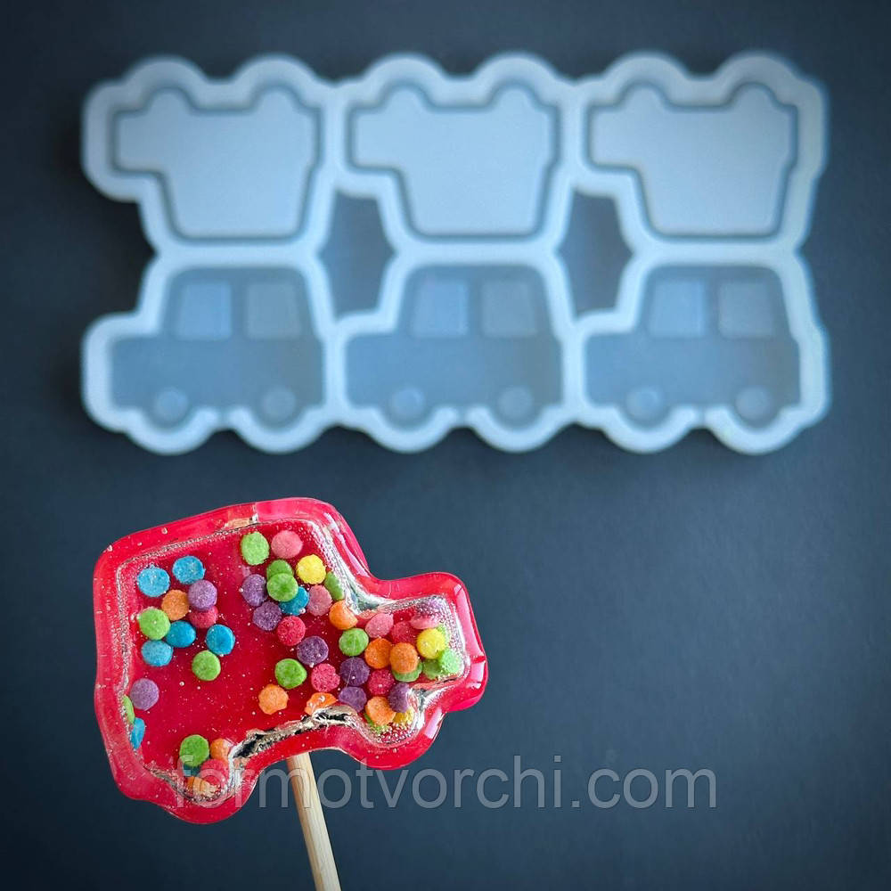 Силіконовий молд для льодяників "Машина-брязкальце"