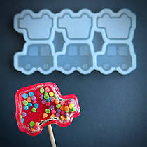 Силіконовий молд для льодяників "Машина-брязкальце"