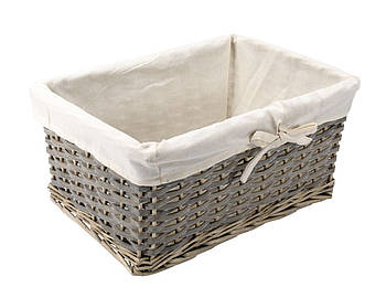 Ящик плетений із лози сірий 38Х27 см