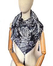 Тепла флісова косинка Блез 160*75 см сірий 2313