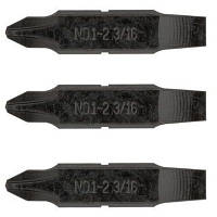 Набір біт для мультитула Leatherman 3шт хрестова PHILLIPS 1-2 та плоска 3/16" 931024 corvette