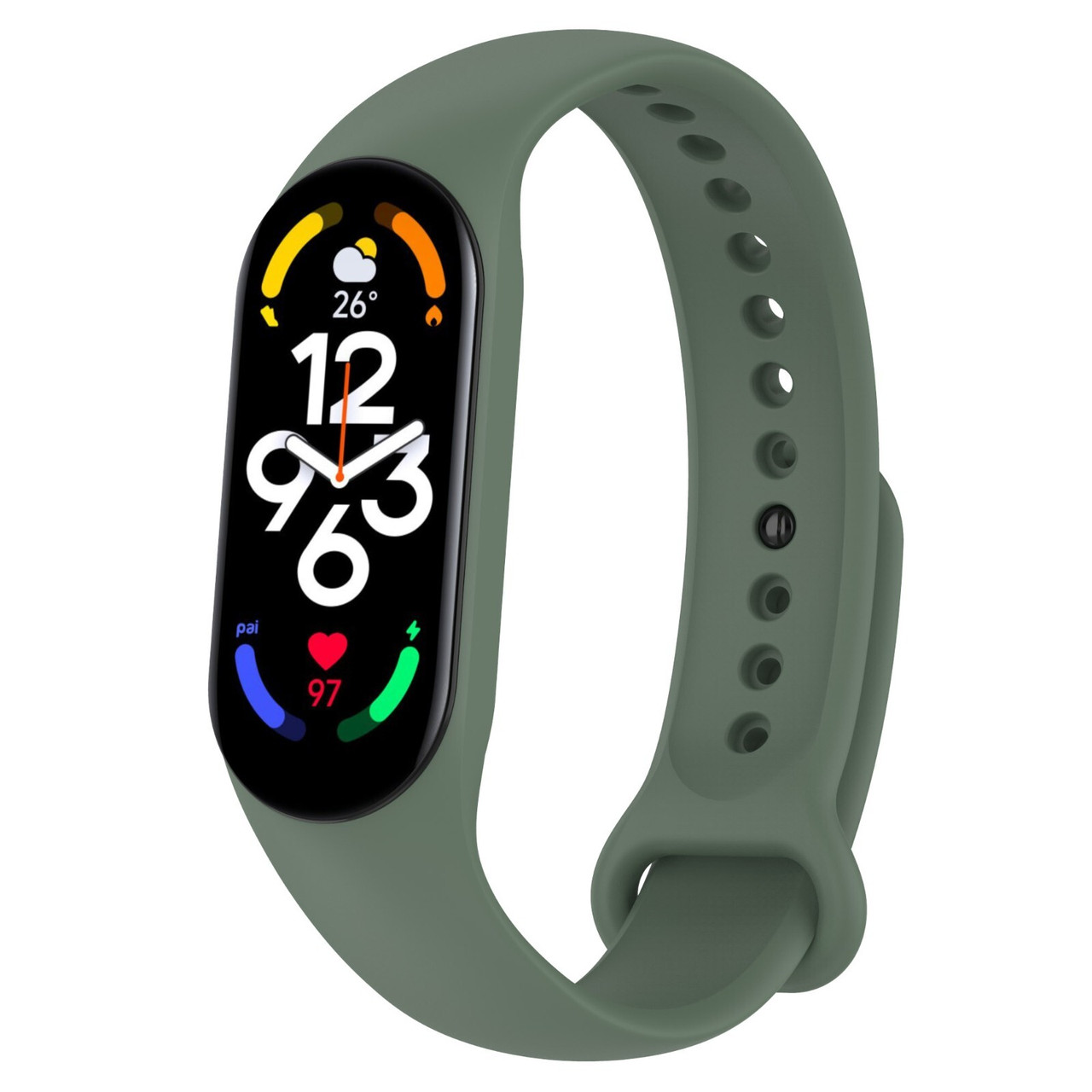 Ремінець для Xiaomi Mi Band 7 силіконовий, браслет для фітнес-трекера, Olive (29)
