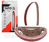 Стрічка шліфувальна нескінченна 10х330 P100 набір 10 штук YATO YT-09745
