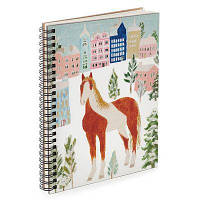 Блокнот Sketchbook (прямокут.) Кінь в засніженому місті