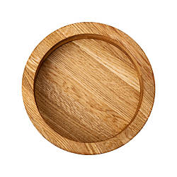 Дерев'яна миска для подачі 25 см глибока з дуба B2W250206 Доставка по Україні