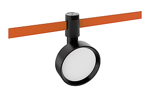 Led світильник трековий 48V 10W 4000K чорний, широкий кут освітлення