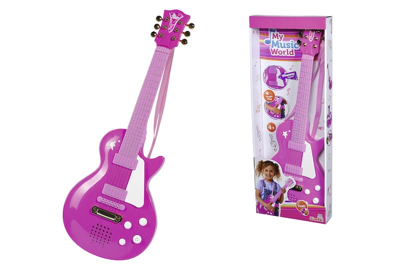 Електронна Рок-гітара Дівочий стиль з метал. струнами, 56 см, 4+