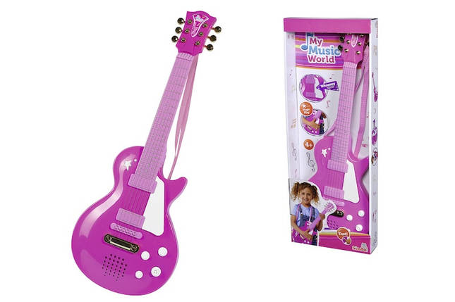 Електронна Рок-гітара Дівочий стиль з метал. струнами, 56 см, 4+, фото 1