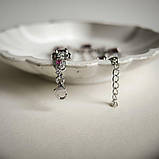 Срібний браслет Proba з натуральним рубіном, фіанітами, вага виробу 11,87 г (2190875) 1618 розмір, фото 2