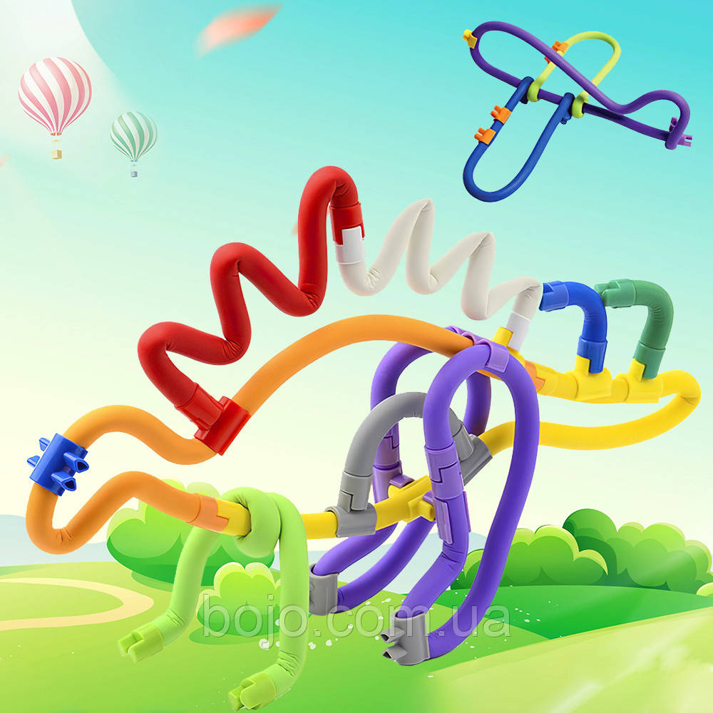 Дитячий конструктор, що гнеться Babygo "Створення 3D Мистецтво" 1 рівень "Чарівні палички" 66 деталей