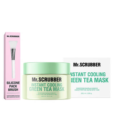Охолоджувальна маска для обличчя Mr.SCRUBBER Instant Cooling Green Tea Mask з екстрактом зеленого чаю 250 ml