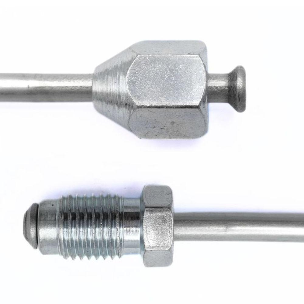 Сталева гальмівна трубка (L 250мм) з наконечниками (110/114) - WP171Zn, фото 1