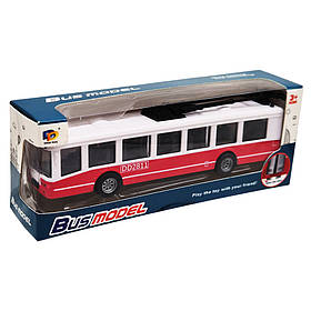 Дитячий інерційний тролейбус Bambi DD2813AC(Red) відкриваються двері, Toyman