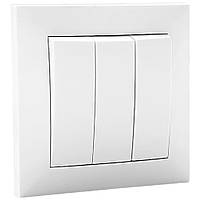 Вимикач триклавішний вбудований SVEN SE-60020, білий