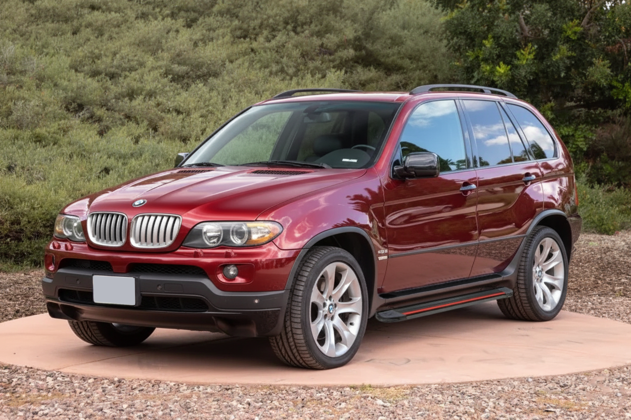 Бокові пороги Maya Red для BMW X5 E-53 1999-2006 Алюміній (2 шт), фото 1