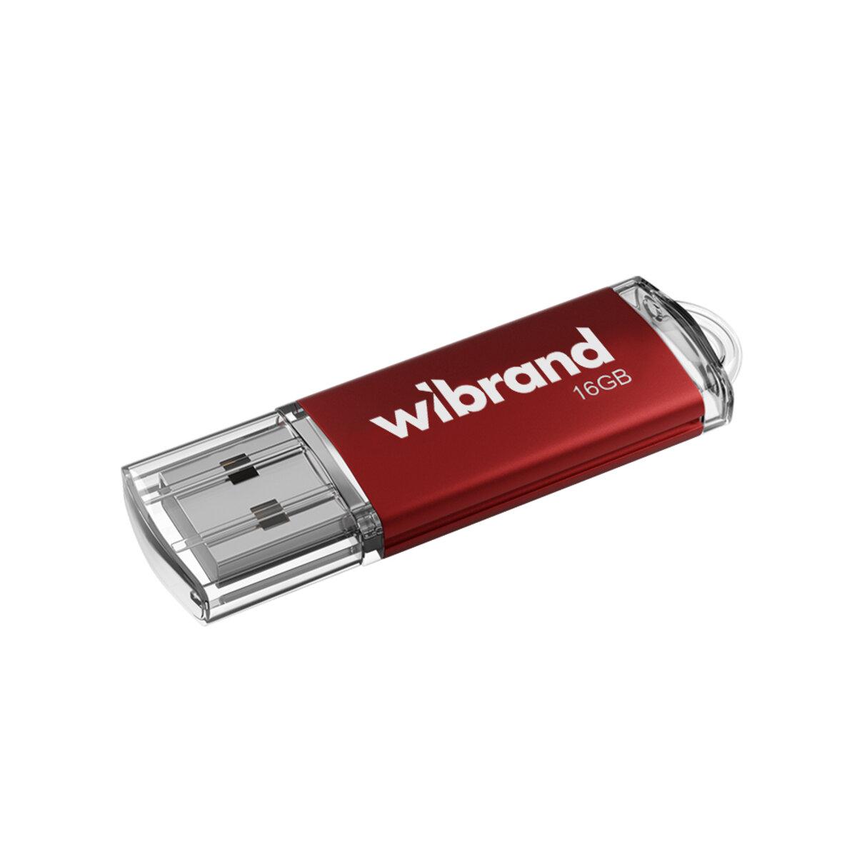 Флеш пам'ять USB 16 GВ Wibrand Cougar USB 2.0 червоний, фото 1